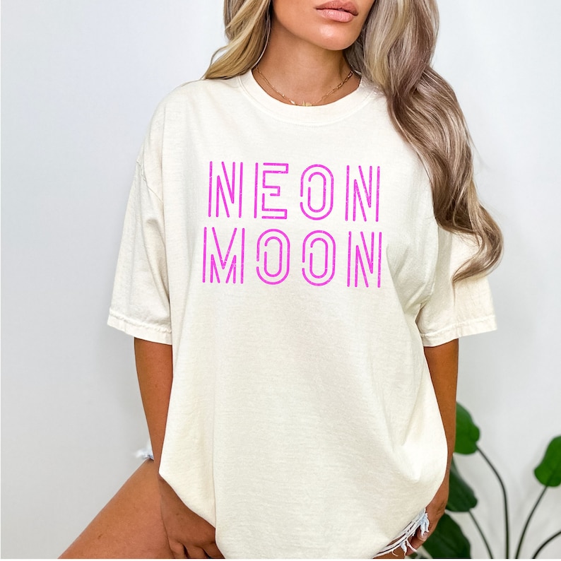 Neon Moon PNG File, Country Western Song Shirt, Retro Vintage Neon ...