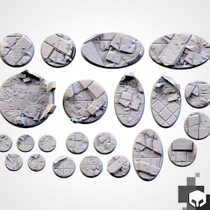 Bases Cênicas com Ruínas Urbanas | Bases em Miniatura Urbanas | Opção Pintada | Fábrica Txarli