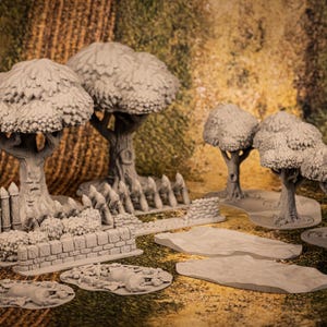 Set di scenari stampati in 3D ispirati a Westeros, per campi di battaglia - Compatibile con Asoiaf