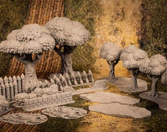 Escenografía impresa en 3D inspirada en Westeros: conjunto de terreno de campo de batalla - Compatible con Asoiaf
