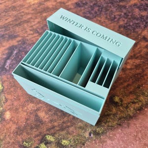 Caja de cartas de tácticas y unidades: juego de miniaturas Canción de hielo y fuego compatible