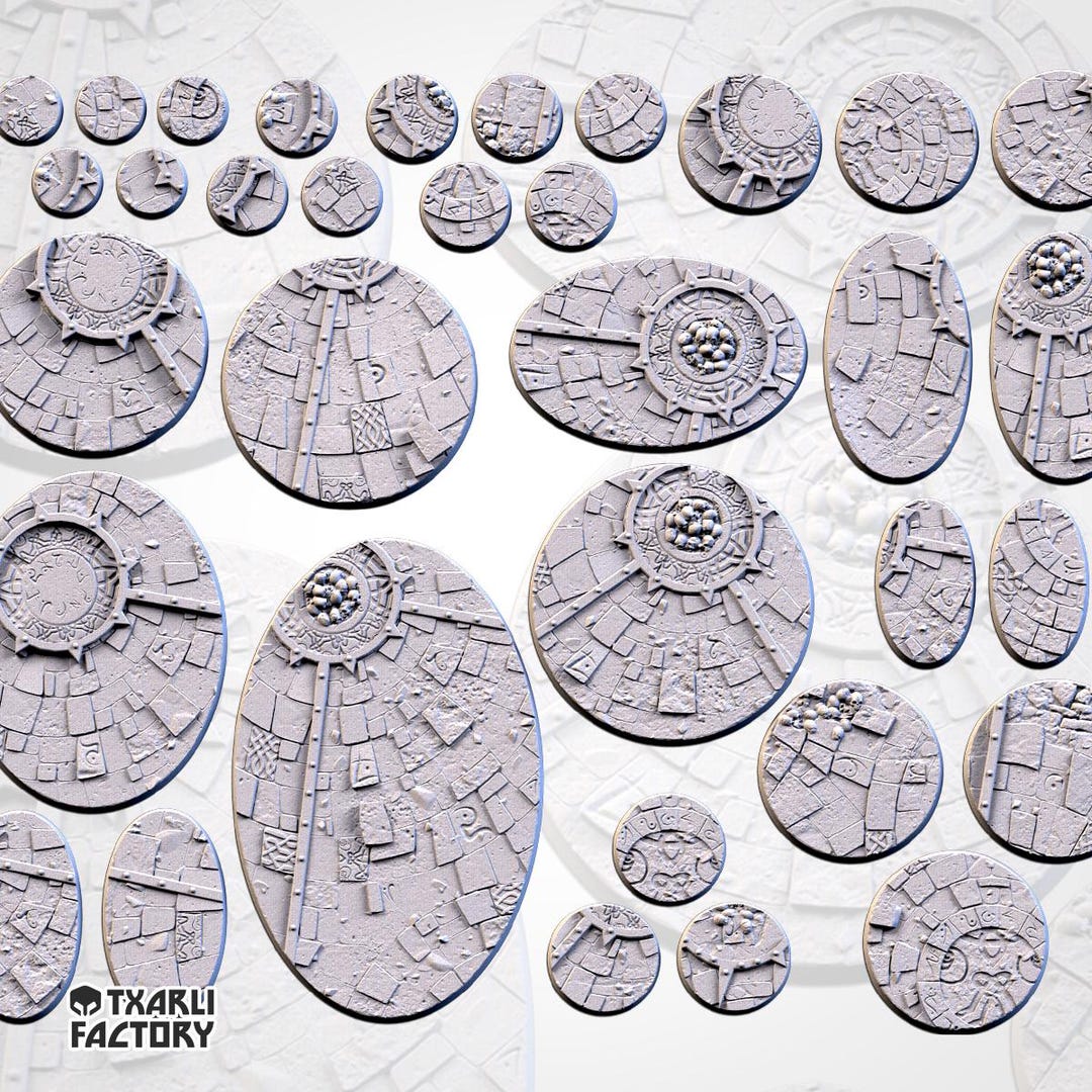 Sacred Temple Bases + Base Toppers – 3D Printed (28mm/32mm) Wargaming ...