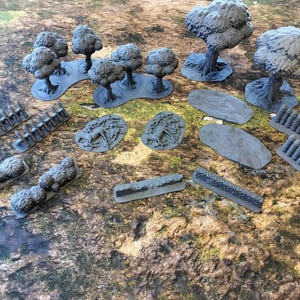 3D Printed Miniature Scenery for A Song of Ice and Fire - Westeros Inspired Battlefield Terrain Set