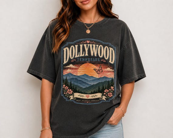 Dollywood Tennessee Shirt, Smoky Mountain Memories Tee, Vintage Great Smoky Mountains Graphic T Shirt, Retro Country Travel Gift