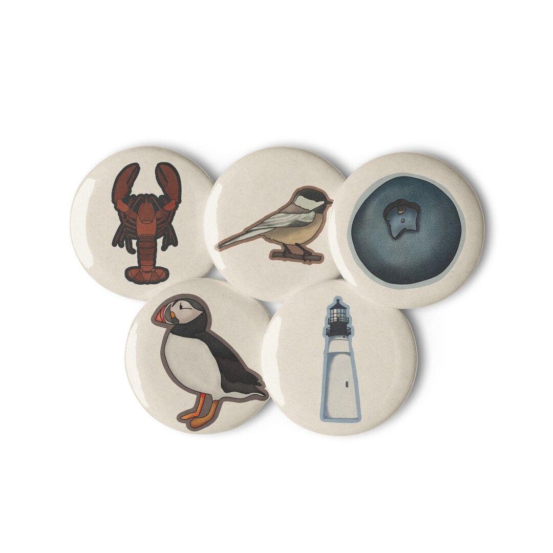 Maine Mini Button Set - Etsy