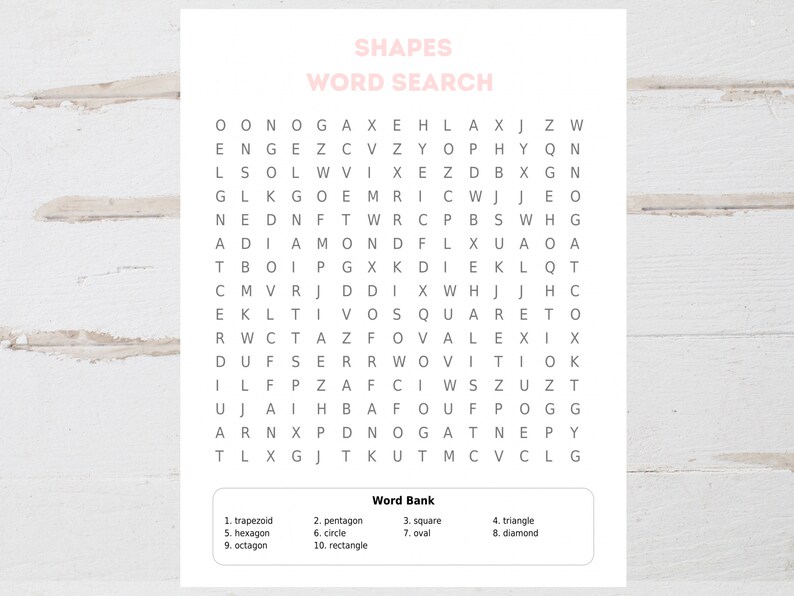 5 word Search Printable Puzzle Kindergarten First Grade Word Search BUNDLE WORKSHEETS Homeschool Learning Word Search Puzzle for Kids, pre-k image 3