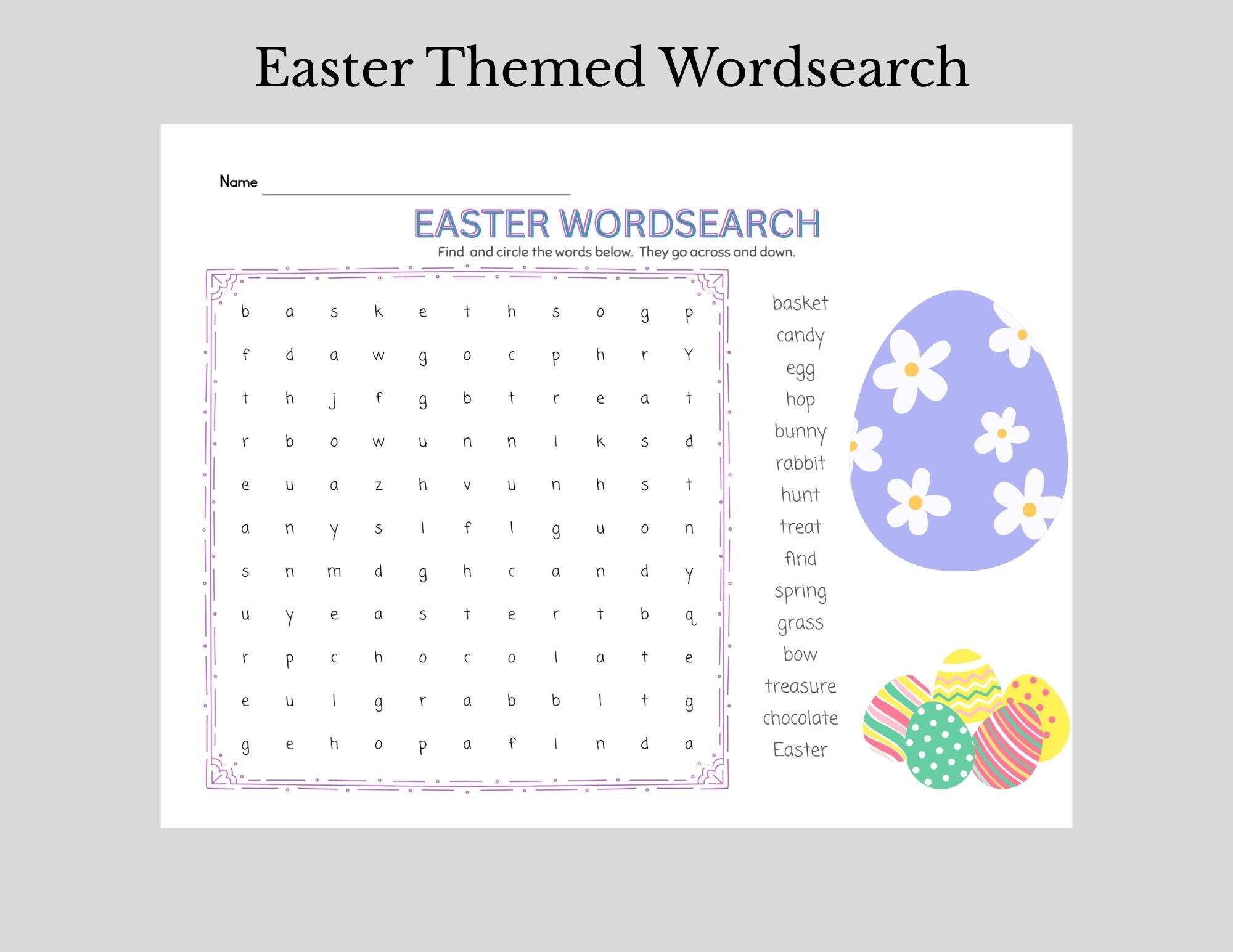 Easter Word Search Printable | Kids Activity | Holiday Puzzle | Instant ...