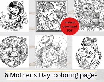 Mother’s Day themed colouring coloring book