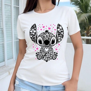 Stitch Mandala SVG - Fichier numérique - Mandala Svg - Silhouette fichier, T-shirt Svg, Png, imprimable, clipart, svg lilo et stitch image 3