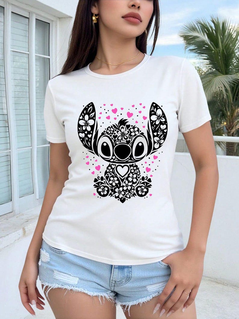 Stitch Mandala SVG - Fichier numérique - Mandala Svg - Silhouette fichier, T-shirt Svg, Png, imprimable, clipart, svg lilo et stitch image 3