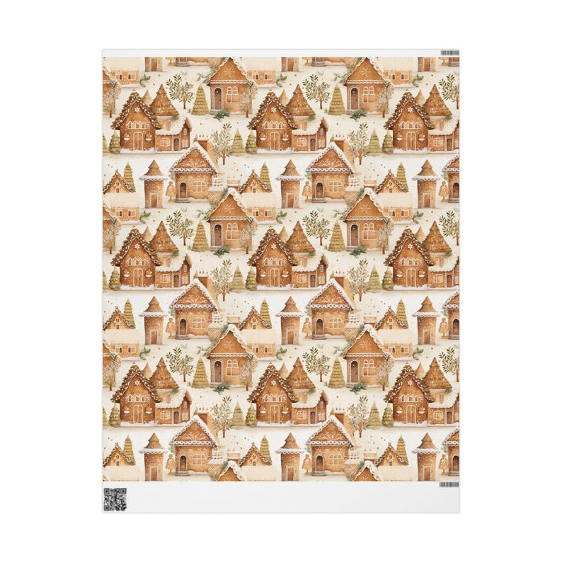 Nostalgic Gingerbread House Gift Wrap - Christmas Wrapping Paper with Charming Vintage Design image 10