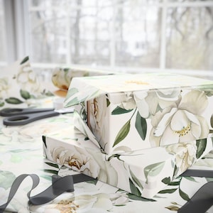 Gift Wrap Elegant Blooms Wrapping Paper for Wedding or Birthday Gift Wrap Floral Romantic Gift Classic Flower Gift Wrap Anniversary Gift