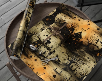 Vintage Mystical Halloween Gift Paper for Spooky Party Season