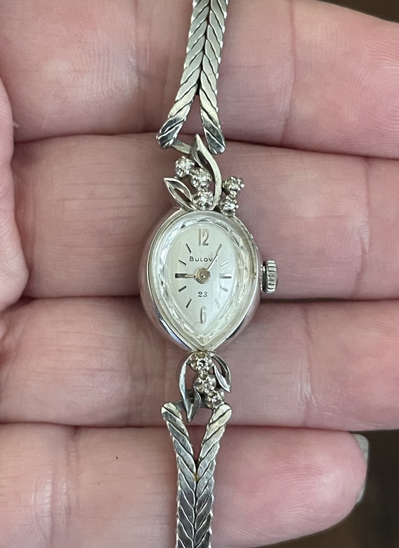 Vintage 14K White Gold Women's Watch - image 6