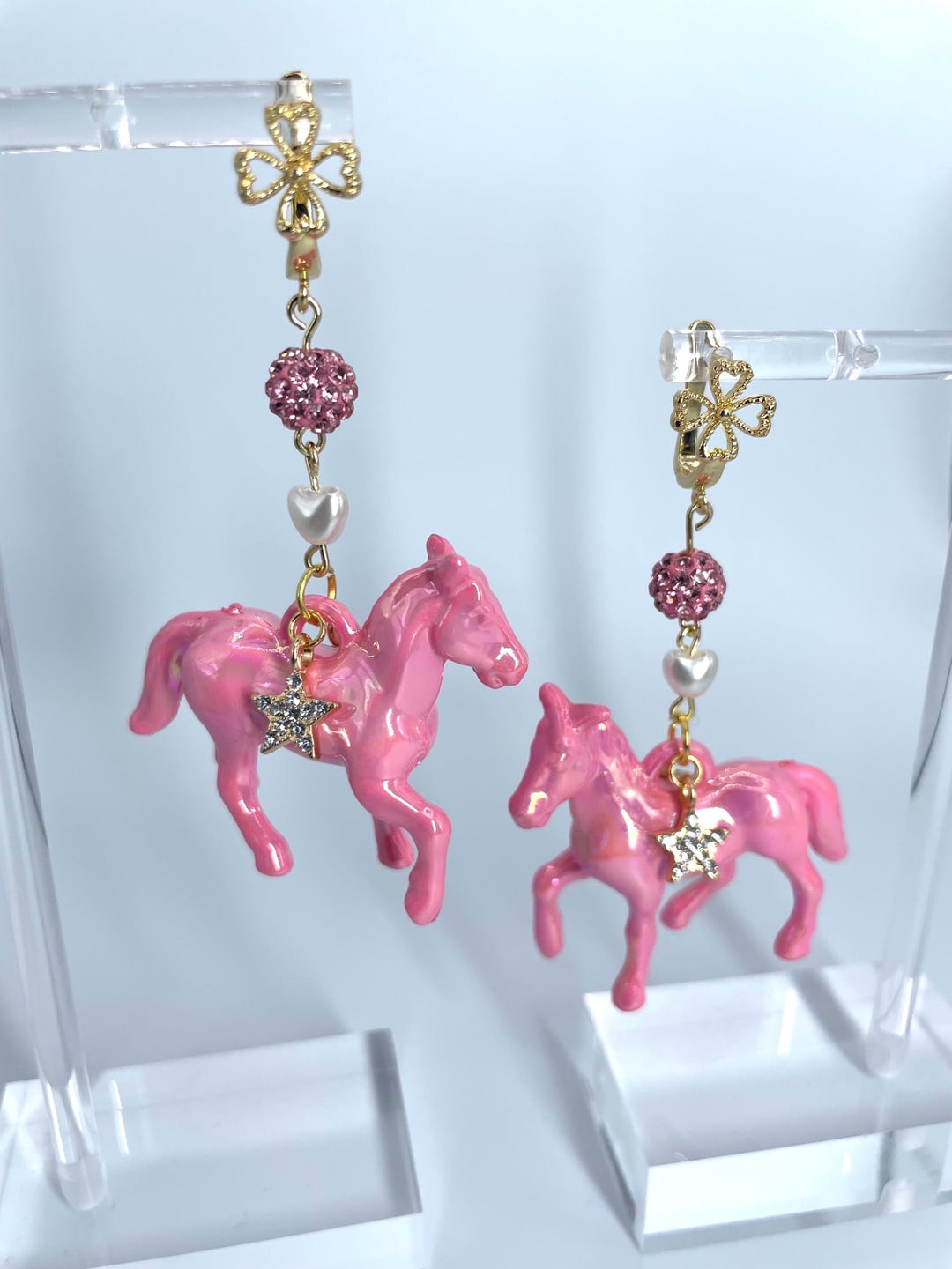 Dangle Feather Horse Earrings, Buy Horse Earrings with Feather