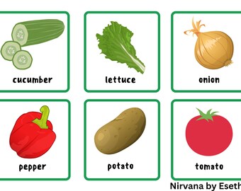 Kids Vegetable Flashcards