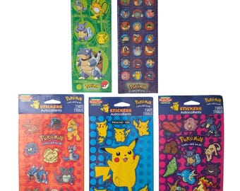 Vintage Pokemon Sticker Lot of 5 Packs 1999 Jynx Pikachu American Greetings 90s