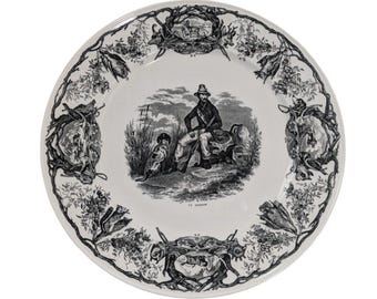 Villeroy & Boch La Chasse La Fatigue Dinner Plate Discontinued Toile Hunting