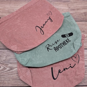 Cosmetic bag | First aid kit | Make-up bag | Corduroy bag | Toiletry bag | Corduroy | Personalized