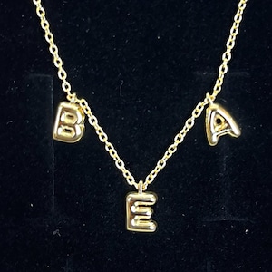 Luftblase Name Halskette Silber Rose Gold Benutzerdefinierte Ballon Buchstabe Anhänger Charm Geschenk Schmuck neue Mutter Geschenk Geburtstag erste Halskette für Frau