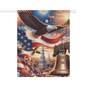 Fourth of July Garden & House Banner