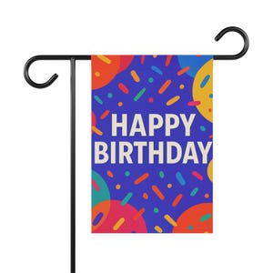 Colorful Birthday Garden Banner, Outdoor Decor, Party Decoration, Yard Sign, Holiday Flag, Celebration Accessory
