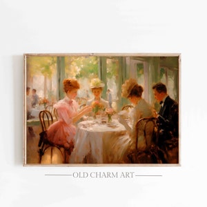 Vintage Impressionist Woman Portrait Painting: Cottagecore Art Print (Digital Download)