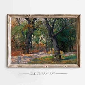 Vintage Herbstwald Poster: Rustikale Herbstlandschaft (Digitaler Download)