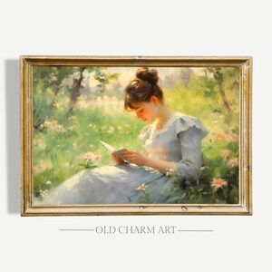 Vintage Portrait Art, Printable Wall Art, Home Decor Art Print, Cottagecore Digital Art Poster, Digital Download | PA1