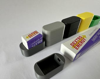 Dextro Energy Pocket Case | Diabetes accessory Slim holder rectangular tablets magnetic closure 3D Printed