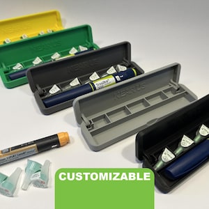 Insulin Stift Halter | Anpassbar Diabetes Zubehör Typ 1 Universal Organizer Magnetverschluss 3D-gedruckt
