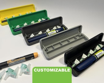 Insulin pen case | Customizable Diabetes accessory type 1 universal organizer Magnetic closure 3D Printed