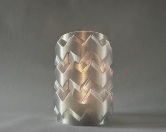 LED Candle Vibes Eindhoven | Unique clear wireless table lamp 3D print
