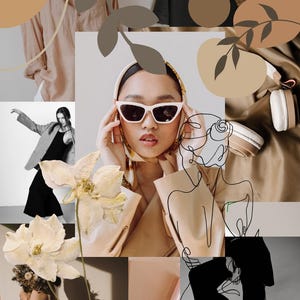 Printable Minimalist Chic Mood Board Kit | 40+ Aesthetic Images | Neutral Tones | Digital Download for Vision Boards & Decor