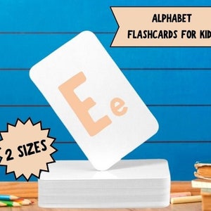 Flashcard ABC per bambini / Schede flash alfabeto Schede con lettere alfabetiche Flashcard per bambini Flashcard stampabili ABC Download digitale