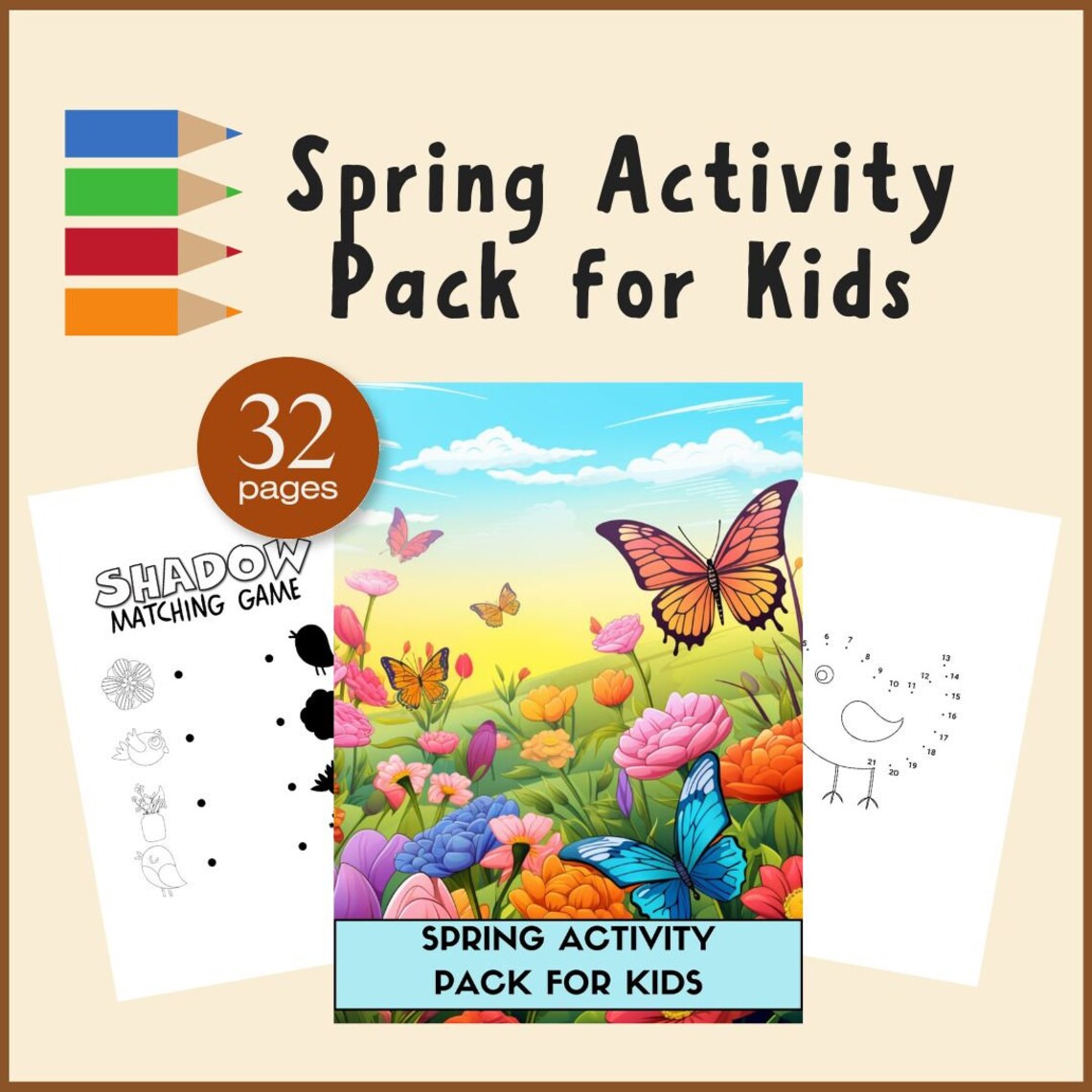 Spring Activity Printable | Spring Coloring Pages Spring Activity Pack ...