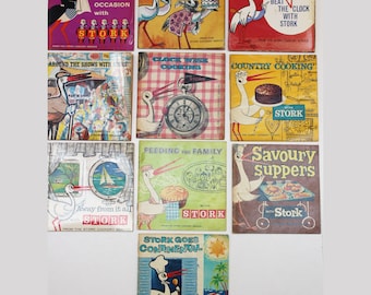 Vintage 60s Stork 10 recipe booklets