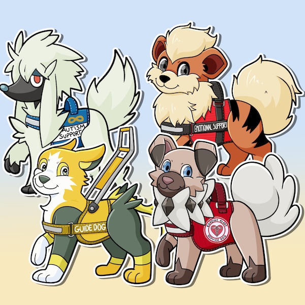 Disability Support Poke-Pups Stickers