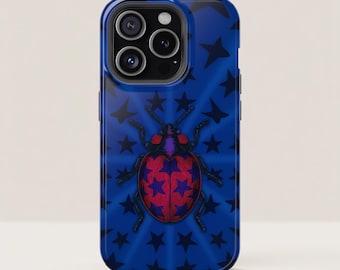 Celestial Ladybug Mystery Phone Case Galaxy Star Beetle Cover fits iPhone 17, 16, 15 Pro Max & Samsung S26 | compatible with MagSafe