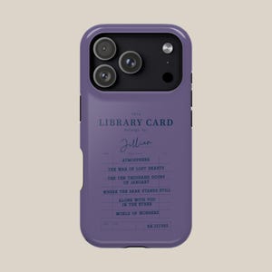 Personalized Bookish Phone Case with TBR List | Custom Library Card Phone Cover for iPhone 17, Samsung S26 & Google Pixel | Book Lover Gift image 15
