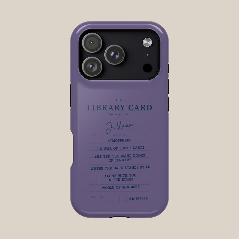 Personalized Bookish Phone Case with TBR List | Custom Library Card Phone Cover for iPhone 17, Samsung S26 & Google Pixel | Book Lover Gift image 15