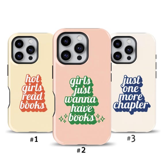 Book Lover Phone Case, Cute Bookworm Samsung Cover, Reading Girl