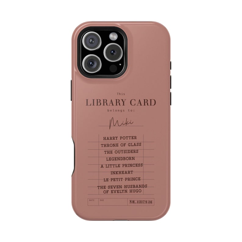Personalized Bookish Phone Case with TBR List | Custom Library Card Phone Cover for iPhone 17, Samsung S26 & Google Pixel | Book Lover Gift image 16