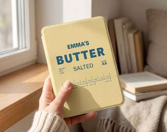 Personalized Butter case fits Kindle, Custom Name Butter Yellow Cover | Salted Butter Sleeve for Paperwhite 12th/11th Gen & Colorsoft