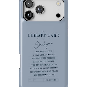 Personalized Bookish Phone Case with TBR List | Custom Library Card Phone Cover for iPhone 17, Samsung S26 & Google Pixel | Book Lover Gift image 3