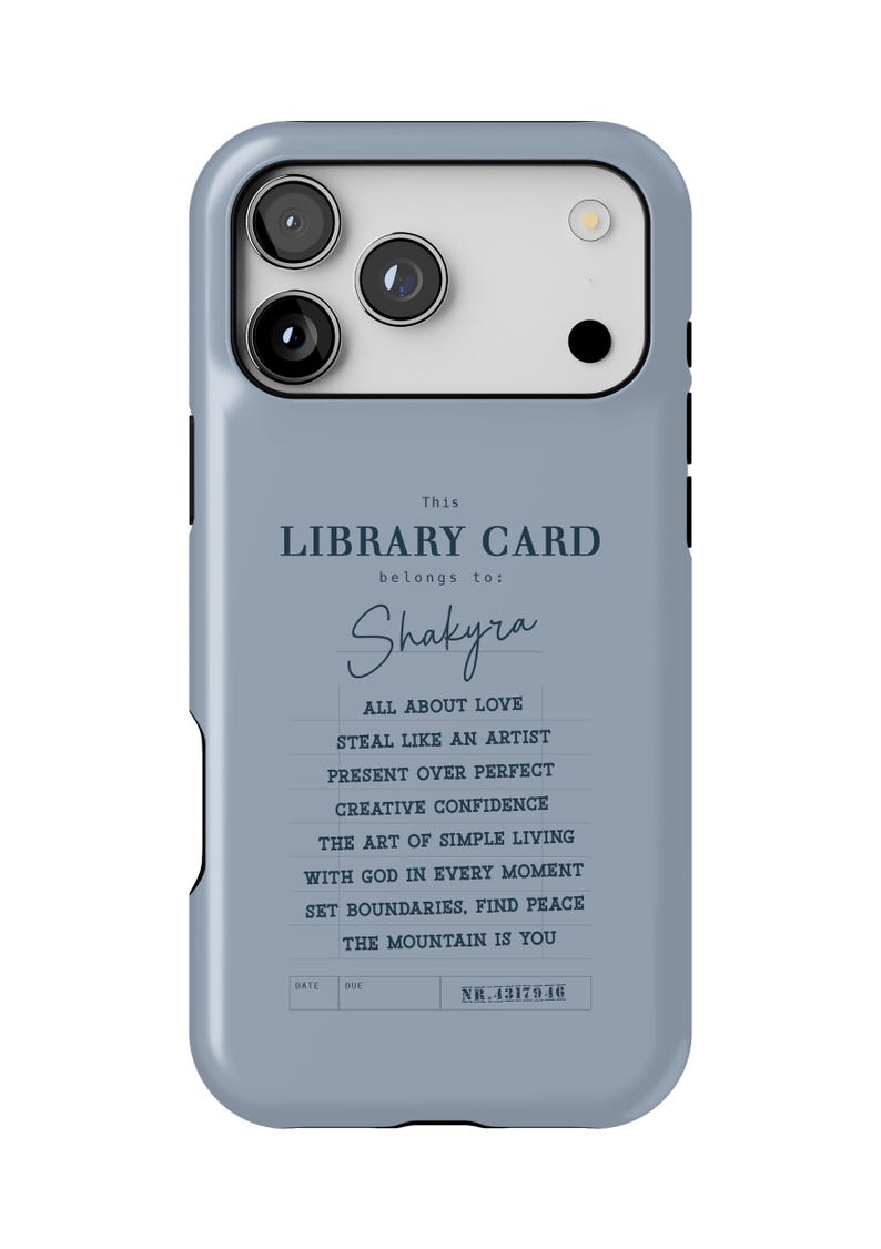Personalized Bookish Phone Case with TBR List | Custom Library Card Phone Cover for iPhone 17, Samsung S26 & Google Pixel | Book Lover Gift image 3