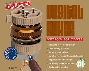 Premium WDT-Werkzeug 51mm Orbital Raker WDT-Werkzeug - Espresso-Zubehör für La Pavoni-Kaffeemaschine