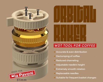 51mm Orbital Raker WDT tool for La Pavoni coffee Machine