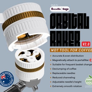54 mm magnetiskt kaffeverktyg WDT: Breville/Sage-tillbehör v2.0
