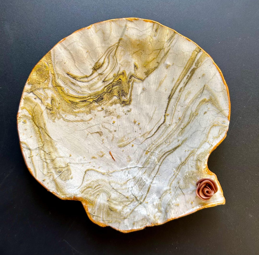 Real Seashell Ring Dish, Seashell Jewelry Tray, Shell Trinket Dish ...